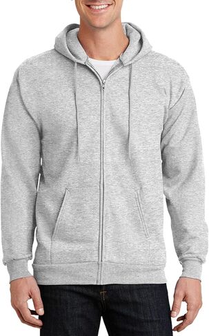 JustBlanks Mens Long Sleeve Hooded Sweatshirt Heavyweight Full-Zip Fleece Hoodie Sweatshirt for Men in Kuwait