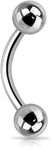Covet Jewelry Grade 23 Solid Titanium Curved Barbells in Saudi Arabia