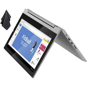 2021 Newest Lenovo Flex 3 2-in-1 Convertible Chromebook, 11.6" HD Touchscreen, MediaTek MT8173C CPU, 4GB RAM, 32GB eMMC, PowerVR Graphics, Dolby Audio, HD Webcam, Chrome OS, Grey + Oydisen Cloth in Kuwait