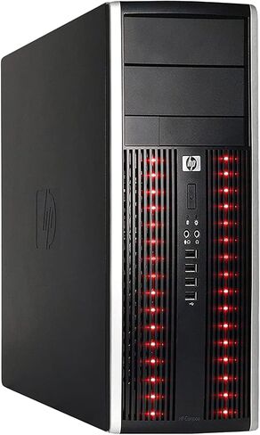 HP Custom Built RGB Lights PC Compaq Elite 8300 Tower Desktop Computer Intel Core i5-3470 3.20GHz 8GB RAM 512GB SSD, Windows 10, Keyboard & Mouse Wi-Fi (Renewed) in Saudi Arabia