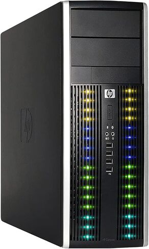 HP Custom Built RGB Lights PC Compaq Elite 8300 Tower Desktop Computer Intel Core i5-3470 3.20GHz 8GB RAM 512GB SSD, Windows 10, Keyboard & Mouse Wi-Fi (Renewed) in Saudi Arabia