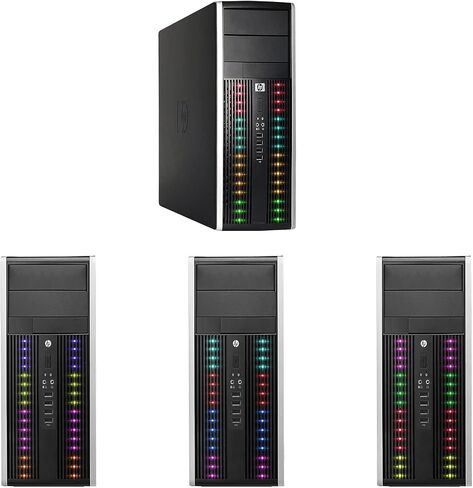 HP Custom Built RGB Lights PC Compaq Elite 8300 Tower Desktop Computer Intel Core i5-3470 3.20GHz 8GB RAM 512GB SSD, Windows 10, Keyboard & Mouse Wi-Fi (Renewed) in Saudi Arabia