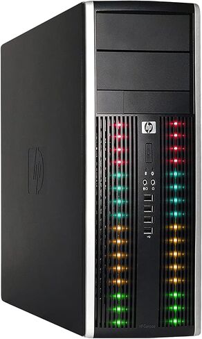 HP Custom Built RGB Lights PC Compaq Elite 8300 Tower Desktop Computer Intel Core i5-3470 3.20GHz 8GB RAM 512GB SSD, Windows 10, Keyboard & Mouse Wi-Fi (Renewed) in Saudi Arabia