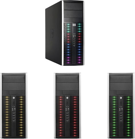 HP Custom Built RGB Lights PC Compaq Elite 8300 Tower Desktop Computer Intel Core i5-3470 3.20GHz 8GB RAM 512GB SSD, Windows 10, Keyboard & Mouse Wi-Fi (Renewed) in Saudi Arabia