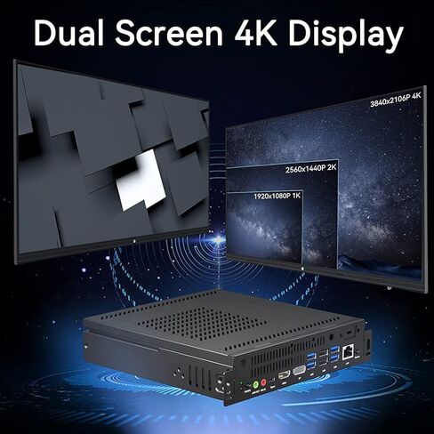 تيبورن كمبيوتر صغير ويندوز 10، معالج انتل I5-9300H رباعي النواة، كمبيوتر مكتبي مكتبي 4K UHD شاشة مزدوجة HDMI/DP، 2.4G+5G واي فاي بلوتوث 4.2 للمكتب والتعليم والصناعة، الخ in Saudi Arabia