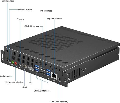 تيبورن كمبيوتر صغير ويندوز 10، معالج انتل I5-9300H رباعي النواة، كمبيوتر مكتبي مكتبي 4K UHD شاشة مزدوجة HDMI/DP، 2.4G+5G واي فاي بلوتوث 4.2 للمكتب والتعليم والصناعة، الخ in Saudi Arabia