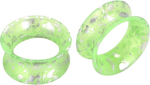 Stuppendux 1 زوج ملون لينة سيليكون مرنة الأذن الجلد الأنفاق المقابس المتوسع مقاييس ثقب الجسم جوفاء 2G-3/4 in Kuwait