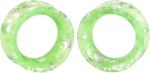 Stuppendux 1 زوج ملون لينة سيليكون مرنة الأذن الجلد الأنفاق المقابس المتوسع مقاييس ثقب الجسم جوفاء 2G-3/4 in Kuwait