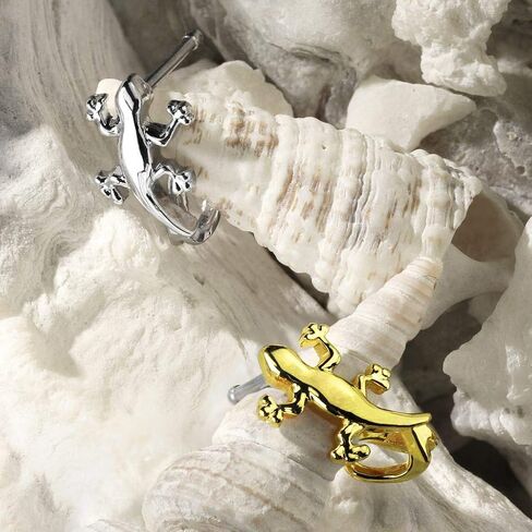 Covet Jewelry Gecko Nose Crawler 316L Surgical Steel Nose Bone Stud Ring in Saudi Arabia