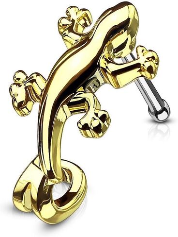 Covet Jewelry Gecko Nose Crawler 316L Surgical Steel Nose Bone Stud Ring in Saudi Arabia