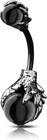 COCHARM Dragon Claw Holding Gemstone Belly Button Rings 14G Belly Rings for Women Navel Rings for Women Gifts in Saudi Arabia