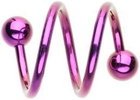 WildKlass Jewelry Color PVD Double Twist Spiral Ring 316L Surgical Steel in Saudi Arabia