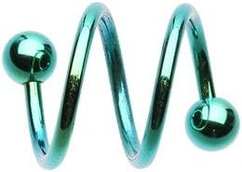WildKlass Jewelry Color PVD Double Twist Spiral Ring 316L Surgical Steel in Saudi Arabia