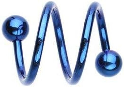 WildKlass Jewelry Color PVD Double Twist Spiral Ring 316L Surgical Steel in Saudi Arabia