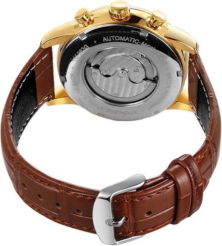 ساعة Forsining الرجالية الأوتوماتيكية، احتياطي الطاقة، عرض التاريخ، ساعة اليد الميكانيكية الأنيقة in Kuwait