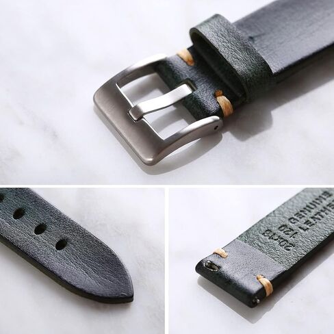 Retro Handmade Watch Band, Quick Release Vintage Leather Watch Strap Replacement,Choice of Width-18mm 20mm 22mm 24mm or 26mm in Saudi Arabia