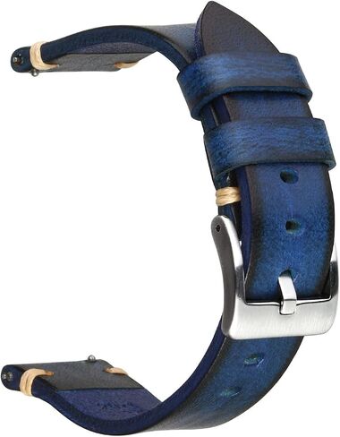 Retro Handmade Watch Band, Quick Release Vintage Leather Watch Strap Replacement,Choice of Width-18mm 20mm 22mm 24mm or 26mm in Saudi Arabia