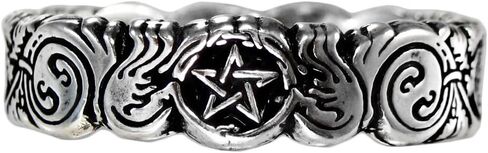 Sterling Silver Celtic knot Pentacle Banshee Guardian Ring Jewelry (Size 4-12) in Kuwait