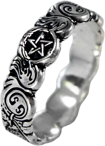 Sterling Silver Celtic knot Pentacle Banshee Guardian Ring Jewelry (Size 4-12) in Kuwait