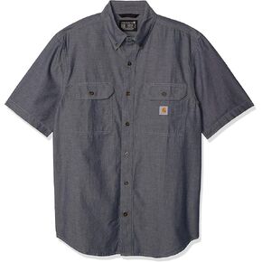 Carhartt Men's Loose Fit Midweight Chambray Short Sleeve Shirt in Saudi Arabia