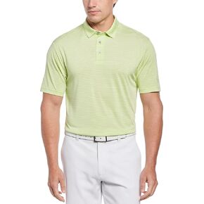 PGA TOUR Men's Feeder Stripe Short Sleeve Golf Polo Shirt