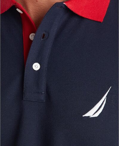 Nautica Men's Classic Fit Short Sleeve Performance Pique Polo Shirt in Kuwait