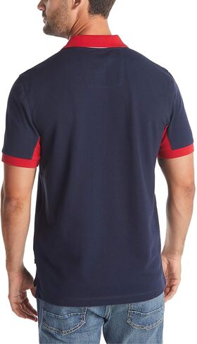 Nautica Men's Classic Fit Short Sleeve Performance Pique Polo Shirt in Kuwait