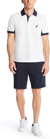 Nautica Men's Classic Fit Short Sleeve Performance Pique Polo Shirt in Kuwait