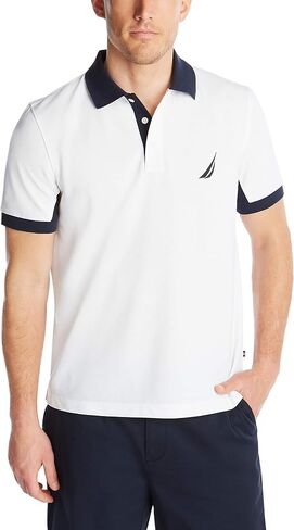 Nautica Men's Classic Fit Short Sleeve Performance Pique Polo Shirt in Kuwait