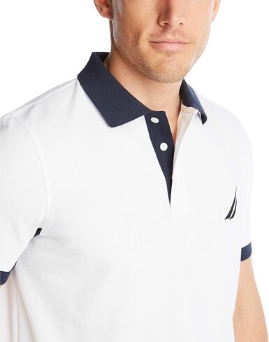 Nautica Men's Classic Fit Short Sleeve Performance Pique Polo Shirt in Kuwait