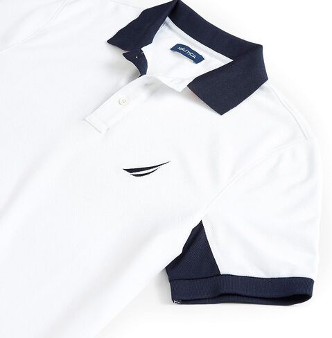 Nautica Men's Classic Fit Short Sleeve Performance Pique Polo Shirt in Kuwait