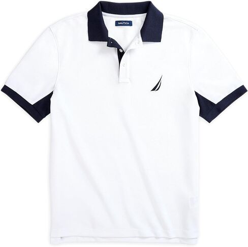 Nautica Men's Classic Fit Short Sleeve Performance Pique Polo Shirt in Kuwait