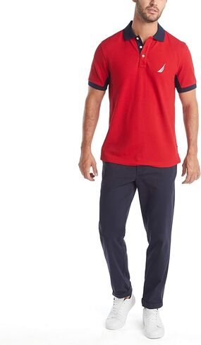 Nautica Men's Classic Fit Short Sleeve Performance Pique Polo Shirt in Saudi Arabia