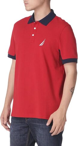 Nautica Men's Classic Fit Short Sleeve Performance Pique Polo Shirt in Saudi Arabia