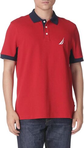 Nautica Men's Classic Fit Short Sleeve Performance Pique Polo Shirt in Saudi Arabia