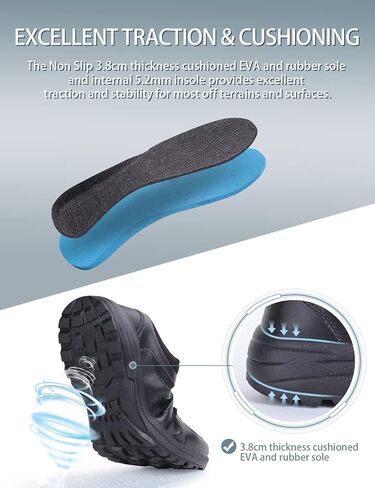 حذاء CIOR الرجالي M5 Cross Trainer أسود الإعصار قابل للتنفس وغير قابل للانزلاق ومقاوم للاهتراء، حذاء تنس كاجوال مريح للجري والمشي in Kuwait