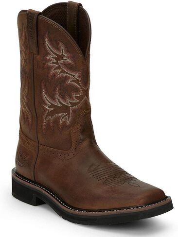 Justin Men's Driller Western Work Boot Soft Toe Tan 11.5 EE in Kuwait