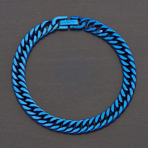 West Coast Jewelry | Crucible Polished Stainless Steel Curb Chain Bracelet (8mm) - 8.25" in Kuwait