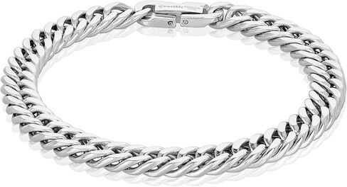 West Coast Jewelry | Crucible Polished Stainless Steel Curb Chain Bracelet (8mm) - 8.25" in Kuwait