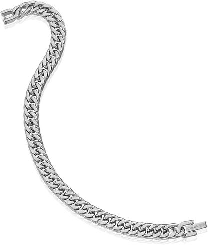 West Coast Jewelry | Crucible Polished Stainless Steel Curb Chain Bracelet (8mm) - 8.25" in Kuwait