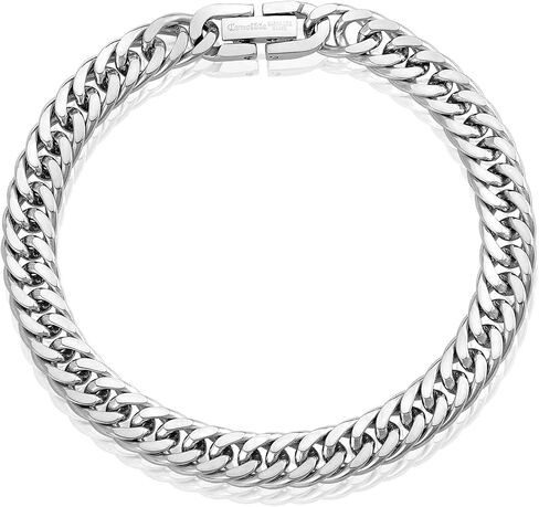 West Coast Jewelry | Crucible Polished Stainless Steel Curb Chain Bracelet (8mm) - 8.25" in Kuwait