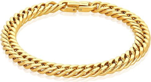 West Coast Jewelry | Crucible Polished Stainless Steel Curb Chain Bracelet (8mm) - 8.25" in Saudi Arabia