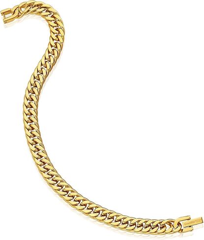 West Coast Jewelry | Crucible Polished Stainless Steel Curb Chain Bracelet (8mm) - 8.25" in Saudi Arabia