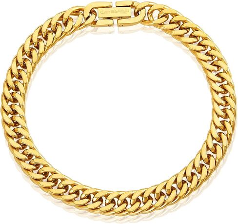 West Coast Jewelry | Crucible Polished Stainless Steel Curb Chain Bracelet (8mm) - 8.25" in Saudi Arabia