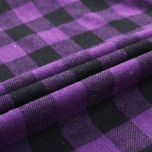 Leonal Men's Dress Long Sleeve Buffalo Plaid Checked Flannel Shirt in Kuwait