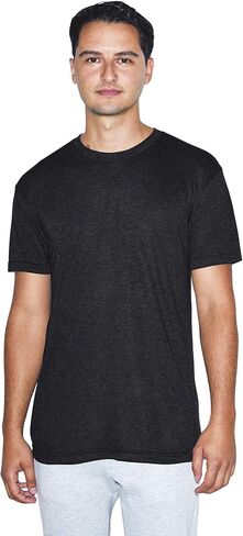 American Apparel Tri-Blend Crewneck Track Short Sleeve T-Shirt-USA Collection in Kuwait