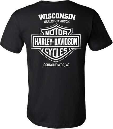 Harley-Davidson Men's Profit Short Sleeve Crew-Neck Cotton T-Shirt - Solid Black in Saudi Arabia