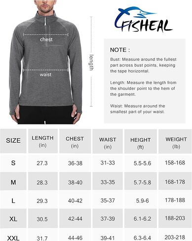 قمصان بلوفر رجالي بسحاب ربع من FISHEAL مع جيوب - سويت شيرت حراري بأكمام طويلة وفتحة إبهام مع قطعة قماش لين in Kuwait