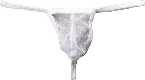 Evankin Mens Sexy Bling Mesh Thong See Through G-Strings Underwear Low Rise Briefs Bikini Wide Belt in Kuwait