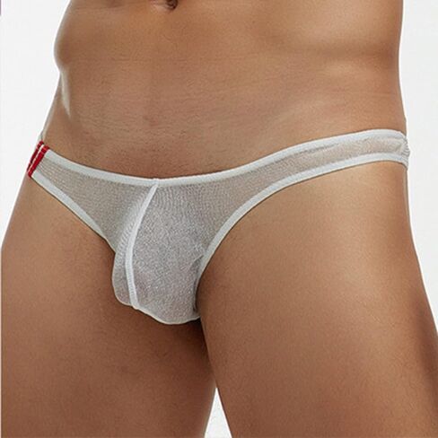 Evankin Mens Sexy Bling Mesh Thong See Through G-Strings Underwear Low Rise Briefs Bikini Wide Belt in Kuwait